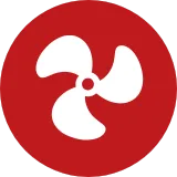Fan icon representing HVAC system inspection for age, functionality, and safety.