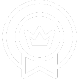 Award badge icon symbolizing reduced insurance premiums through verified system updates.
