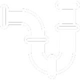 Icon of plumbing pipes symbolizing plumbing and electrical system inspections.